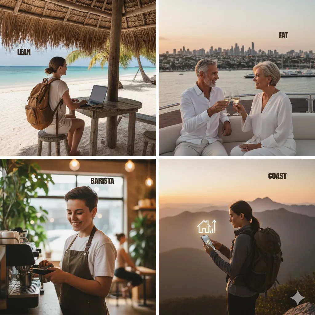 LeanFIRE vs FatFIRE vs BaristaFIRE vs CoastFIRE: The Ultimate Guide to Financial Independence cover